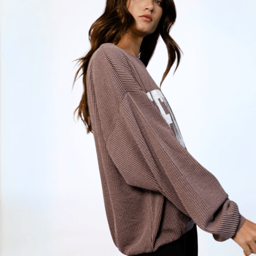 Graphic NEBRASKA Oversized Sweatshirt Made in USA