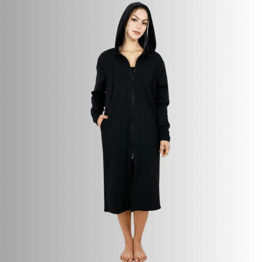 Nina Long Line Fleece Zip Front Jacket