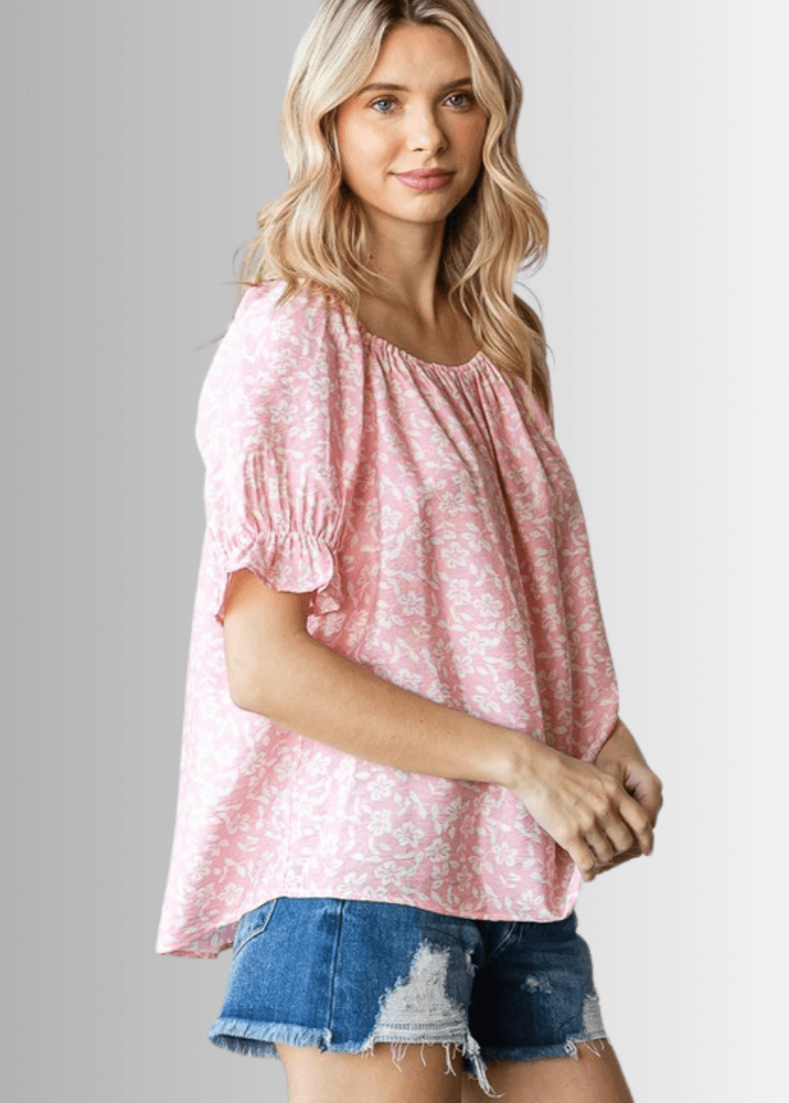 Carolina Off The Shoulder Floral Print Top