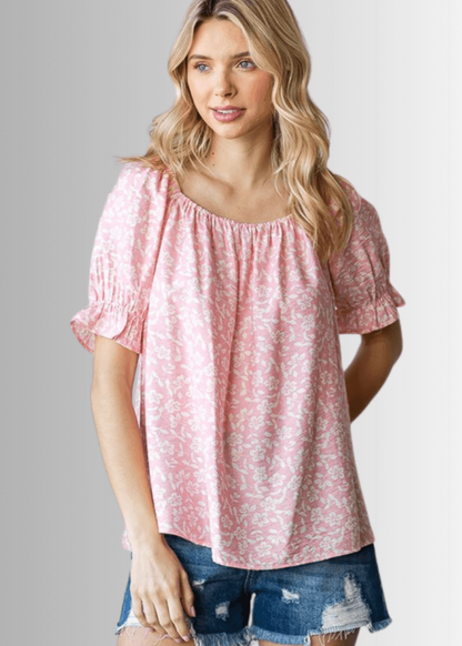 Carolina Off The Shoulder Floral Print Top