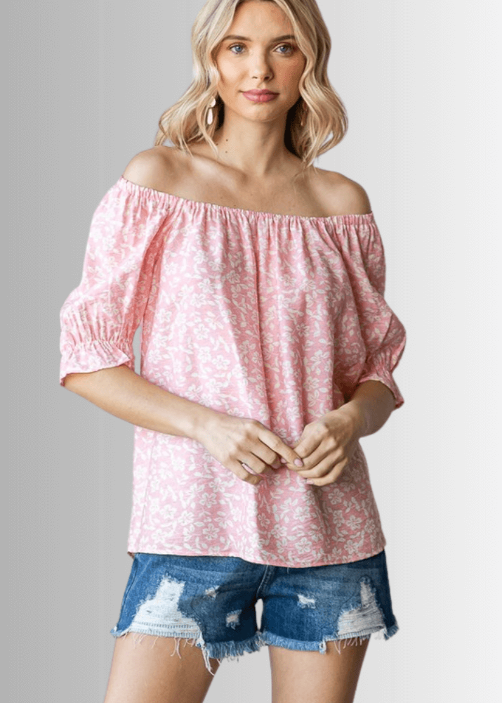 Carolina Off The Shoulder Floral Print Top