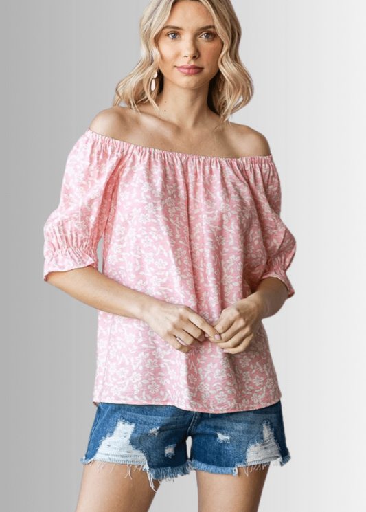Carolina Off The Shoulder Floral Print Top