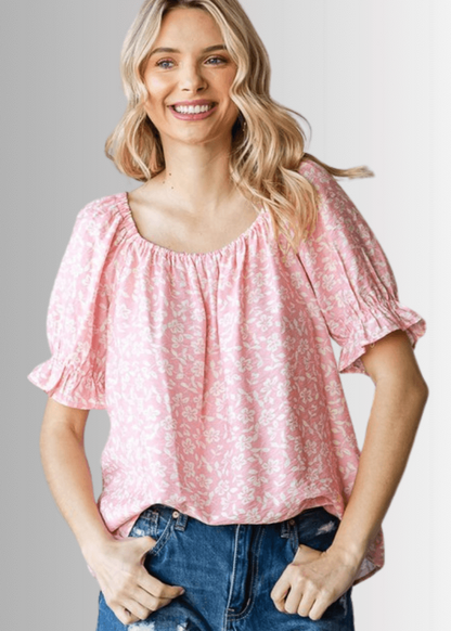 Carolina Off The Shoulder Floral Print Top