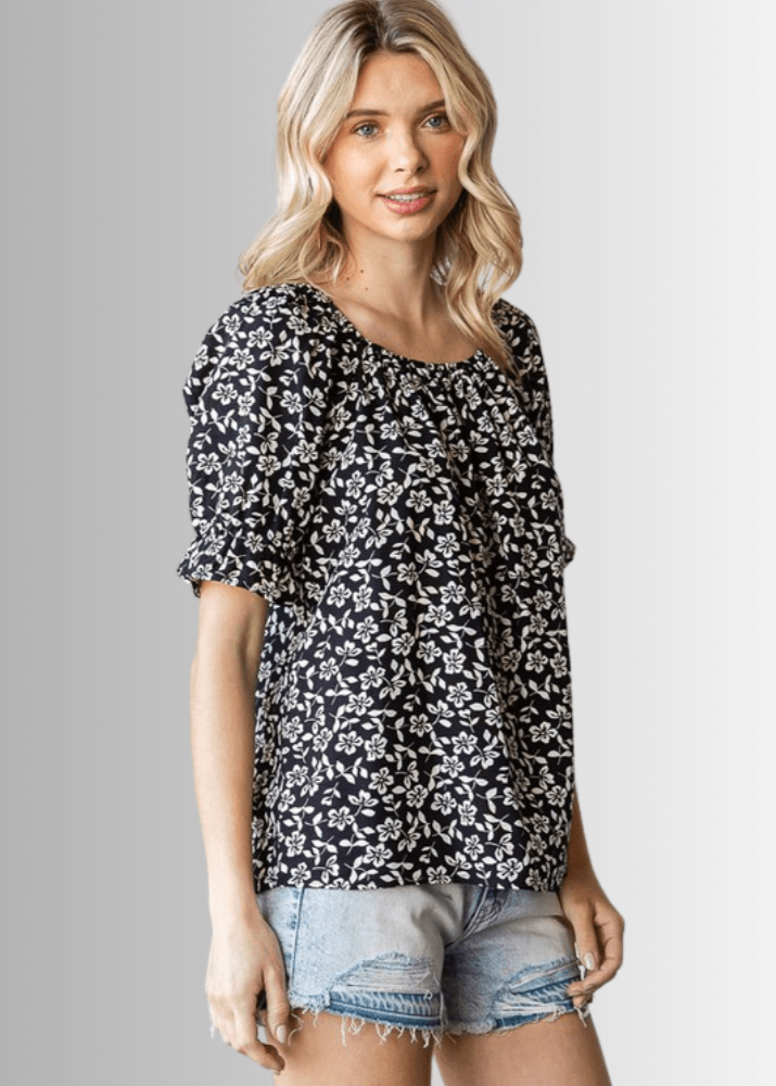 Carolina Off The Shoulder Floral Print Top