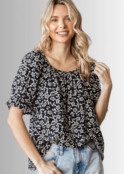 Carolina Off The Shoulder Floral Print Top