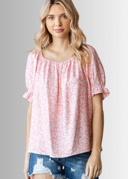 Carolina Off The Shoulder Floral Print Top