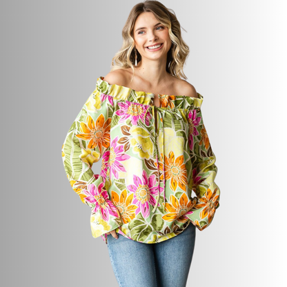 Off the Shoulder Floral Top