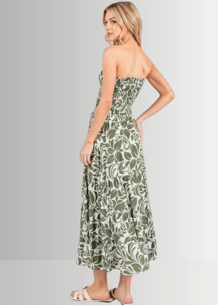 Olive Bora Bora Midi Skirt