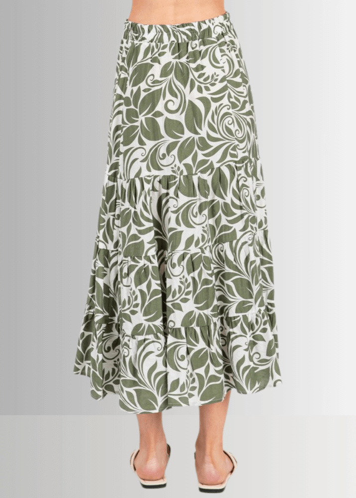 Olive Bora Bora Midi Skirt