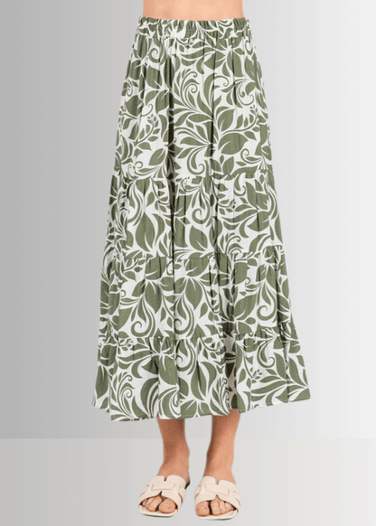 Olive Bora Bora Midi Skirt