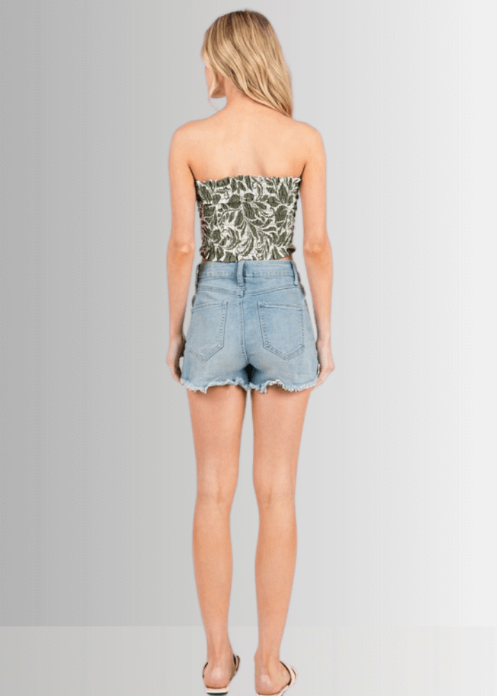 Olive Bora Bora Smocked Bandeau