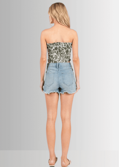 Olive Bora Bora Smocked Bandeau