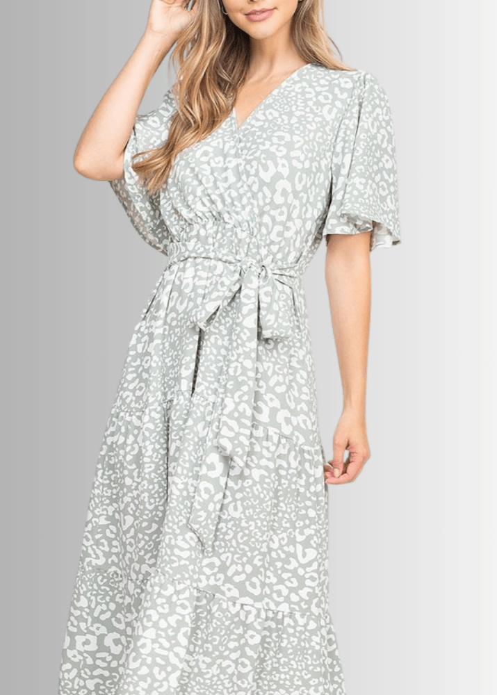 Laurel Leopard Print Midi Dress