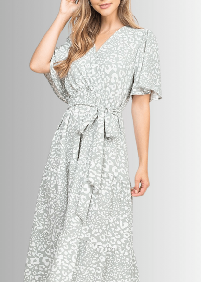 Laurel Leopard Print Midi Dress