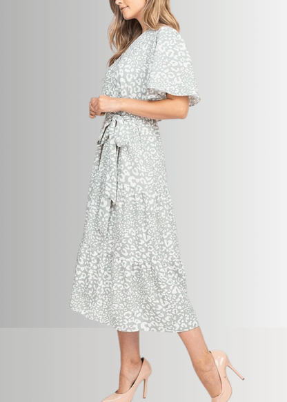 Laurel Leopard Print Midi Dress