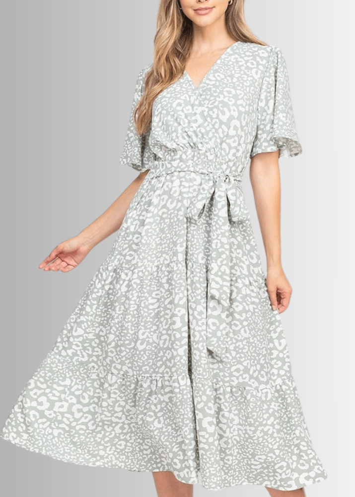 Laurel Leopard Print Midi Dress