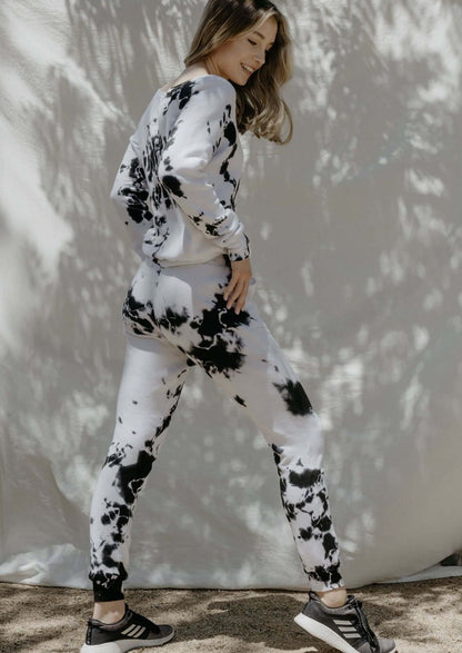 Black & White Premium Tie Dye Pocket Joggers