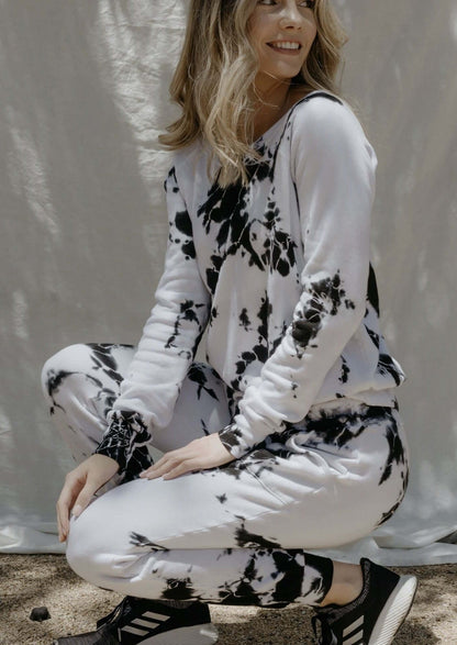 Black & White Premium Tie Dye Pocket Joggers