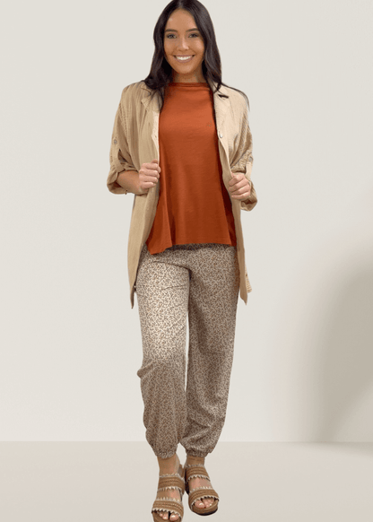 Rachel Slouchy Cotton Gauze Button Down Top