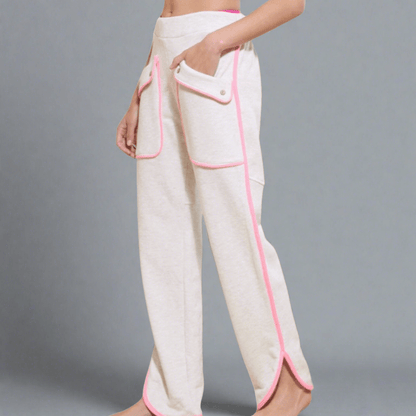 All Good Patch Pocket Pants In Grey and Pink Made in USA