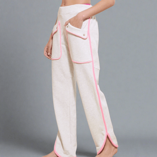 All Good Patch Pocket Pants In Grey and Pink Made in USA