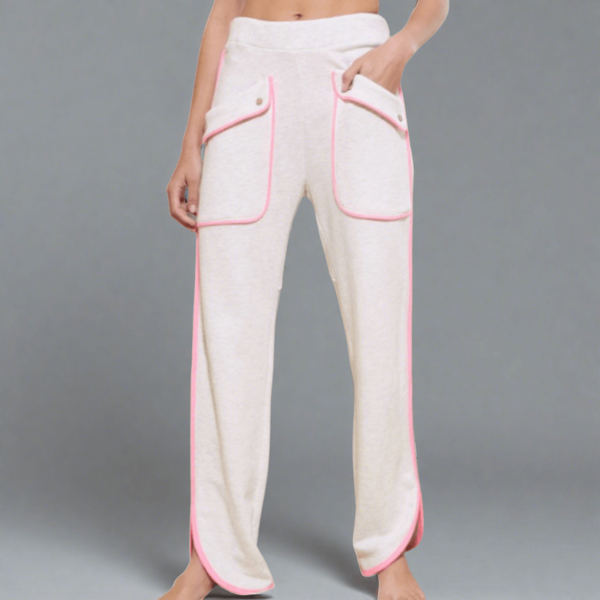 All Good Patch Pocket Pants In Grey and Pink Made in USA