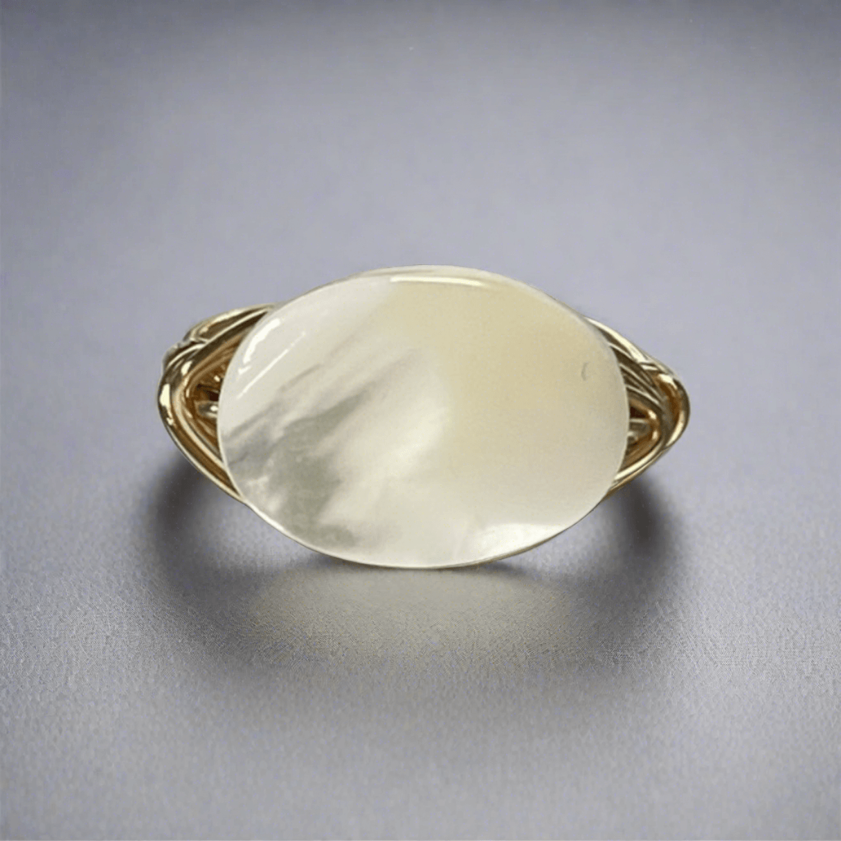Mother of Pearl Hand Crafted Ring Made in USA