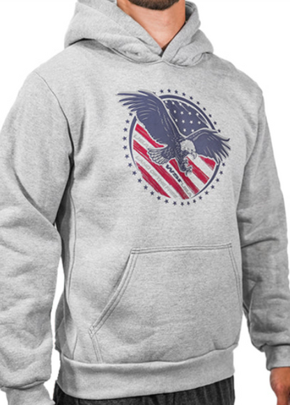 Distressed Flag Heavy Weight Fleece Hoodie