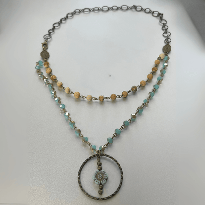 Picasso Wildflower Double Layered Necklace Made in USA