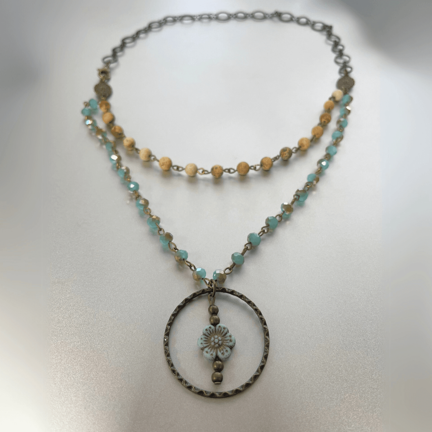 Picasso Wildflower Double Layered Necklace Made in USA