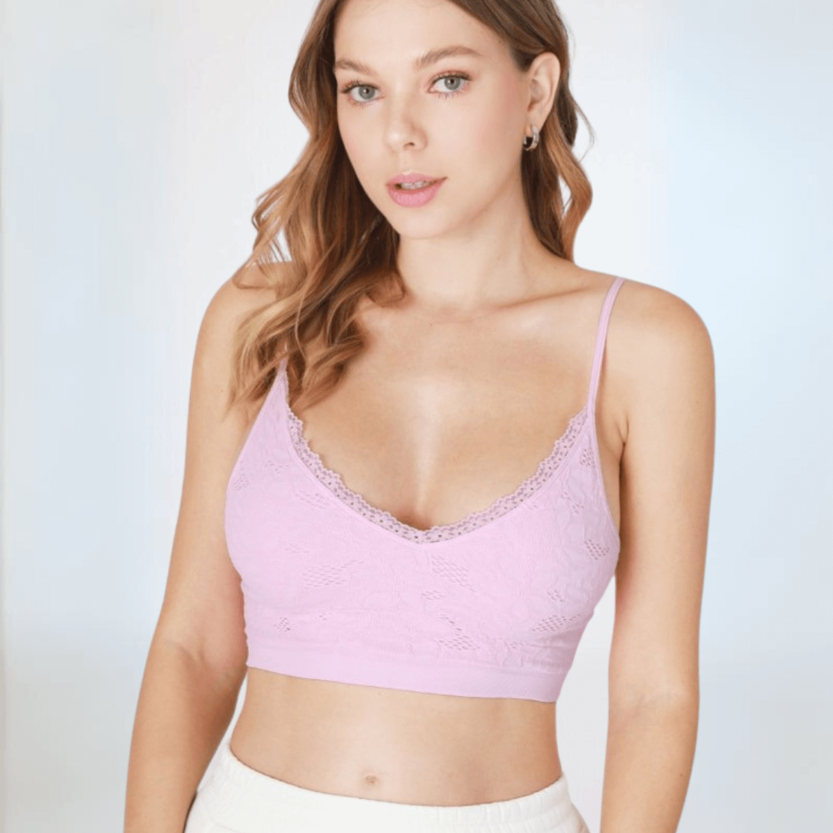 Nikibiki Lace V Neck Bralette Made in USA