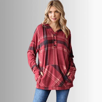 Blake Soft Plaid Hoodie Made in USA