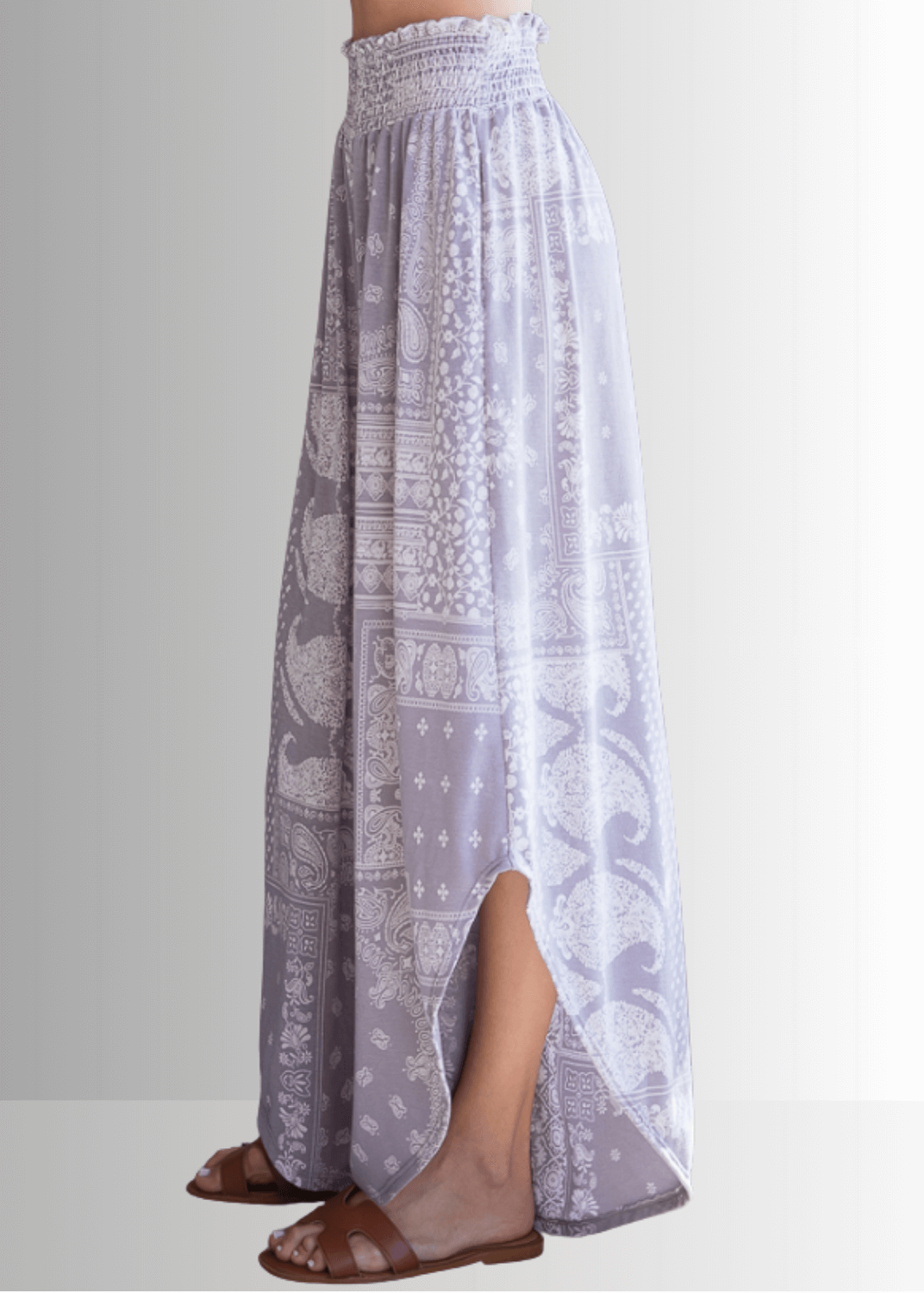 Boho Paisley Smocked Waist Pants