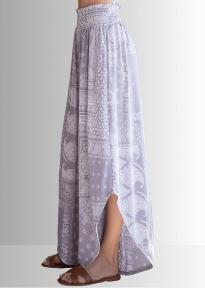 Boho Paisley Smocked Waist Pants