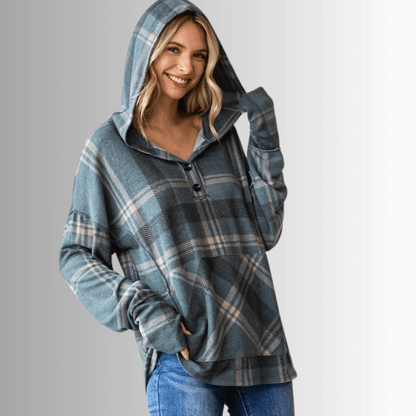 Blake Soft Plaid Hoodie Made in USA