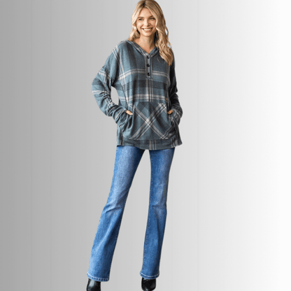 Blake Soft Plaid Hoodie Made in USA