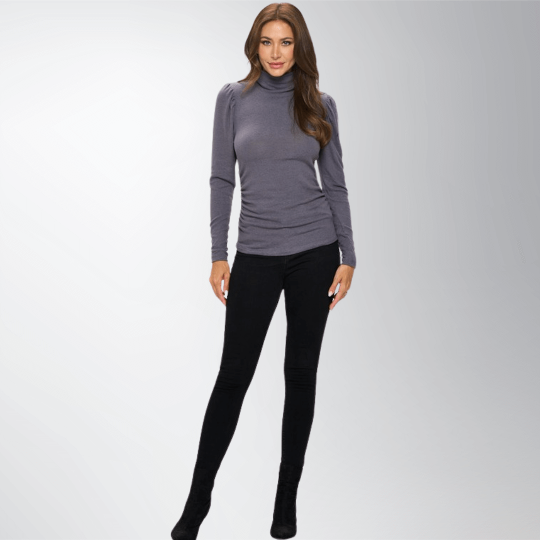 Super Soft Knit Turtle Neck Top Made in USA