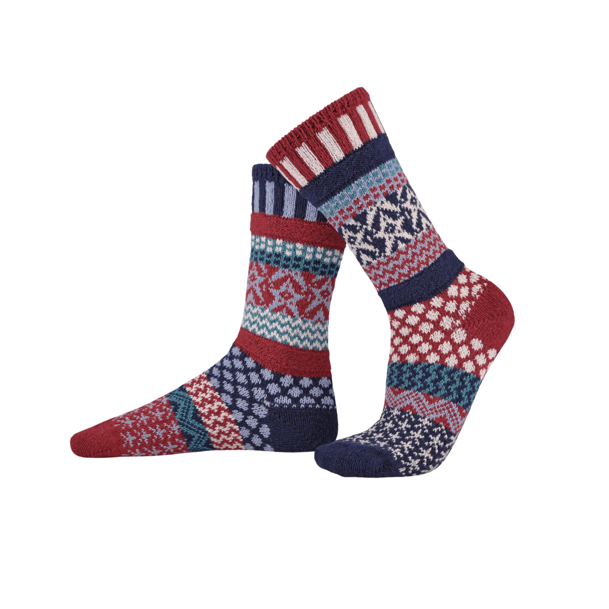 STARS AND STRIPES Knitted Crew Socks Solmate Socks