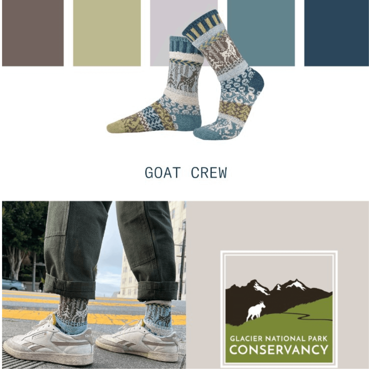 GOAT Knitted Crew Socks Solmate Socks