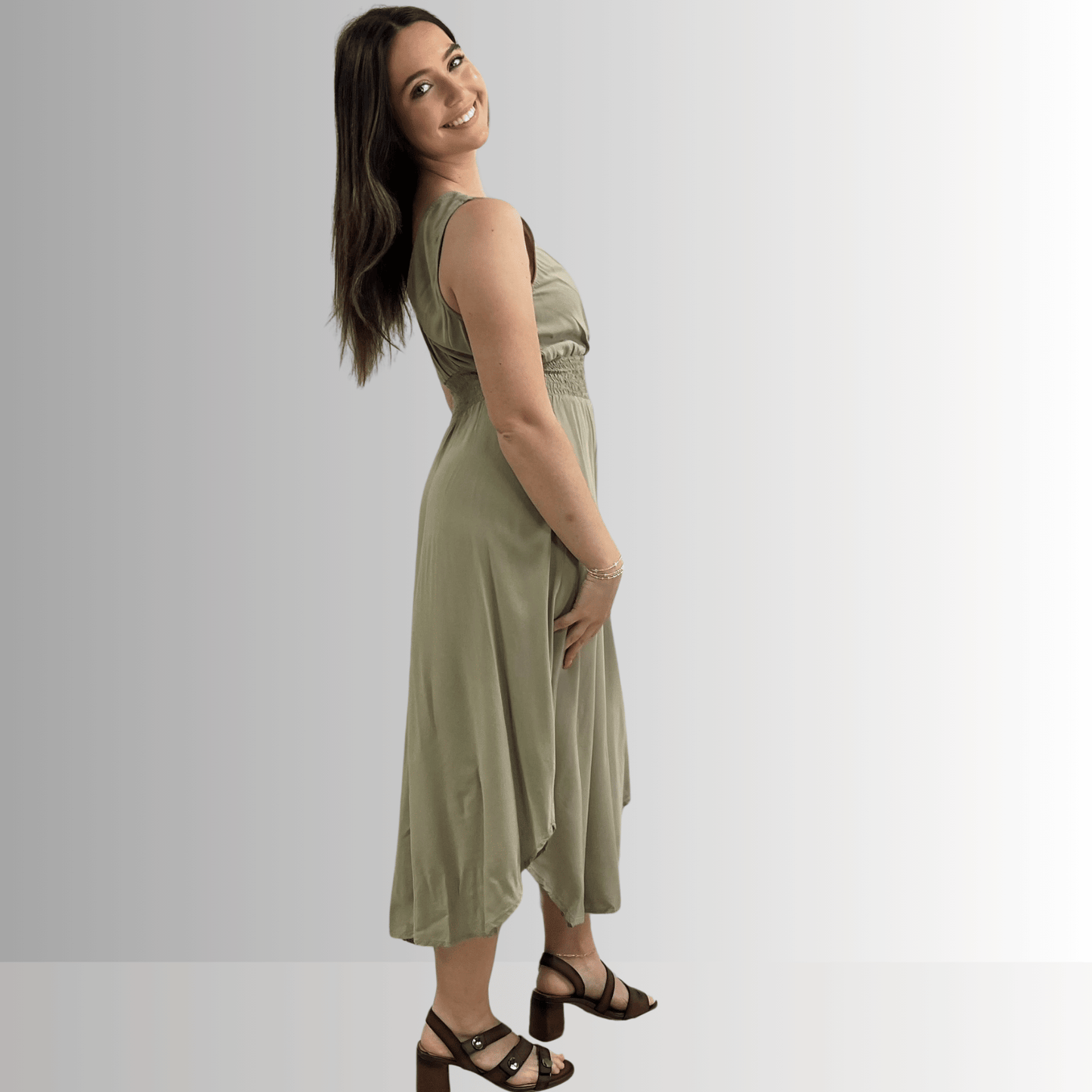 Camila Smocked Waist Midi Dress