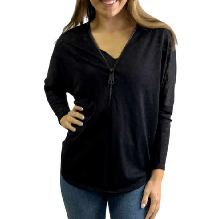 Big Zipper Burnout Dolman Made in USA