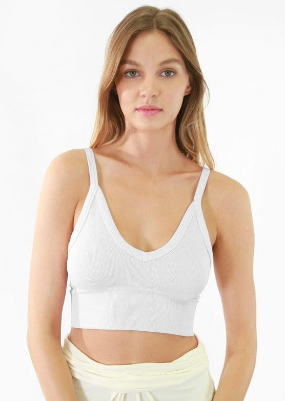 Nikibiki Ribbed V-Neck Bra Top
