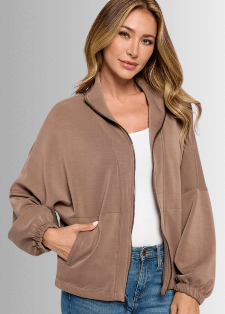 Dream Zip Up Jacket with Scuba Soft Fabric