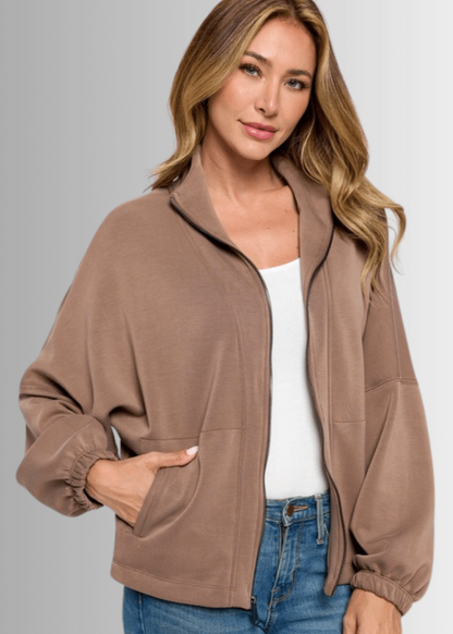 Dream Zip Up Jacket with Scuba Soft Fabric