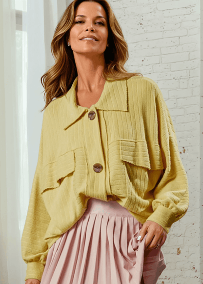 Leah Soft Ribbed Knit Lightweight Shacket