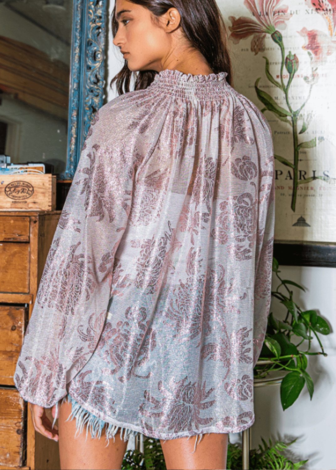 Rose Feminine Blouse Made in USA