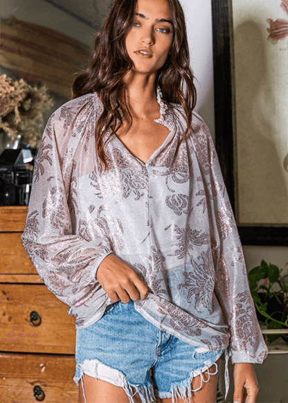 Rose Feminine Blouse Made in USA