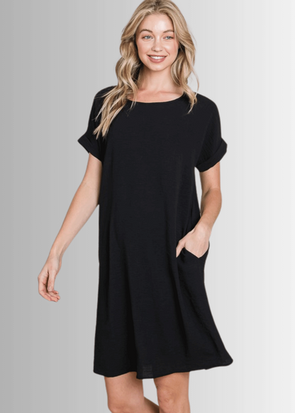 Adley Textured Shirt Dress