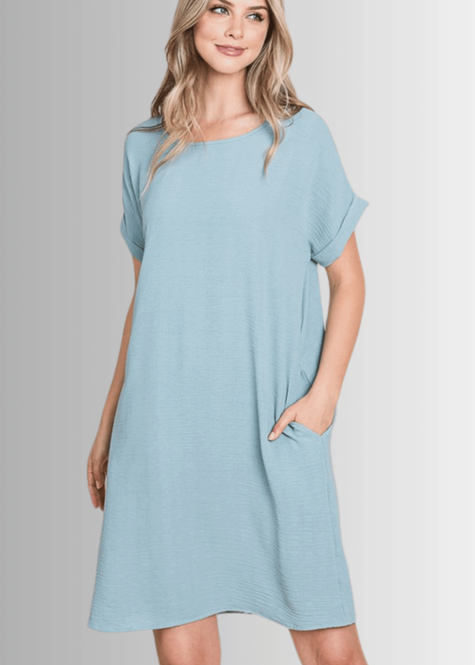 Adley Textured Shirt Dress
