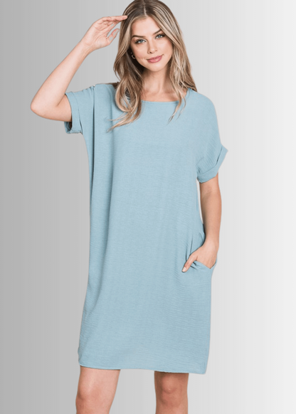 Adley Textured Shirt Dress